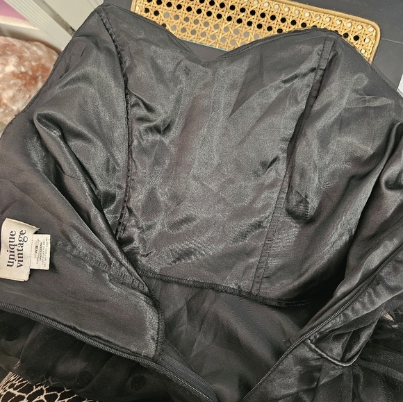 Vintage, retro, Polka-dot, black, prom, homecoming, festival, party, dance - Picture 7 of 10